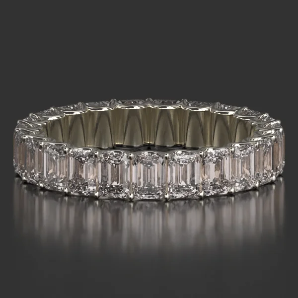 3.75 x 2.75 mm U-Shaped Shared Prong Eternity Band in White Gold