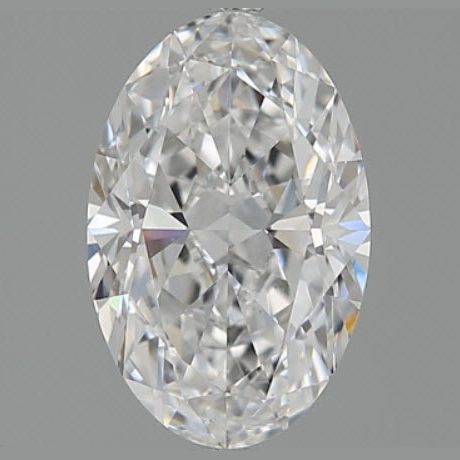 Oval diamond with a slight, still-bright bowtie