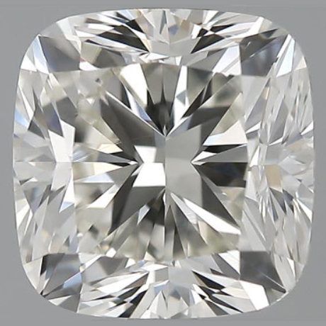 Square cushion with large, chunky facets