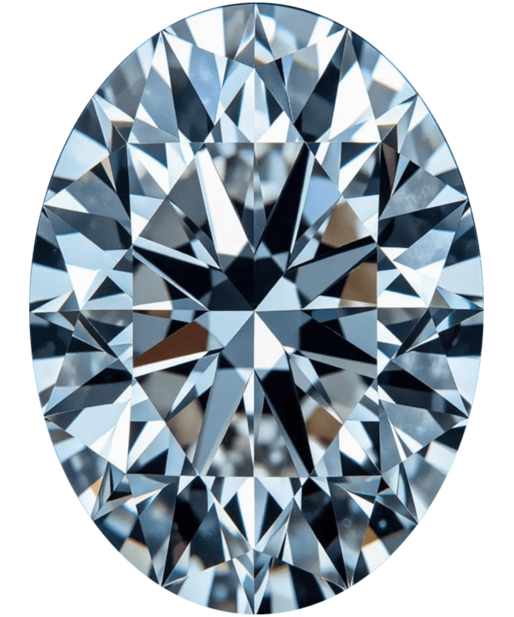 Oval cut diamond